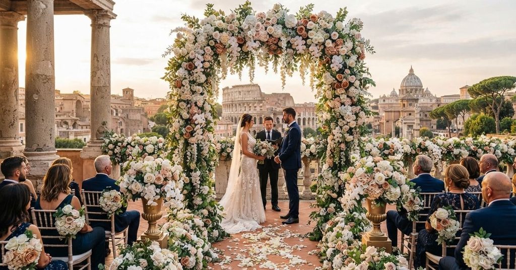 Artificial Flower Wedding Decor in Rome