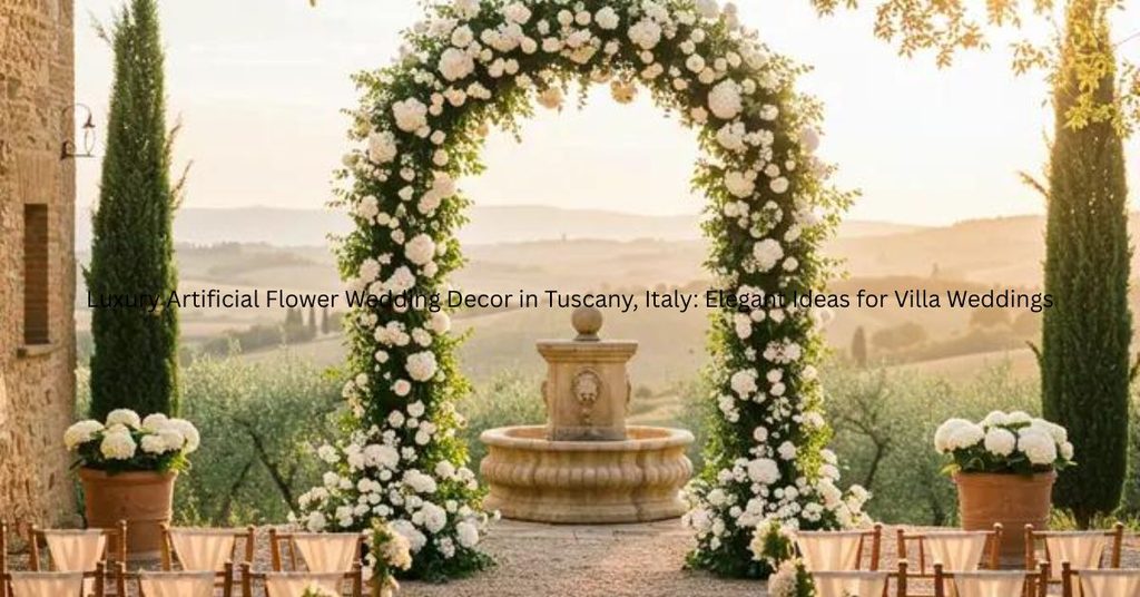 Luxury Artificial Flower Wedding Decor in Tuscany,