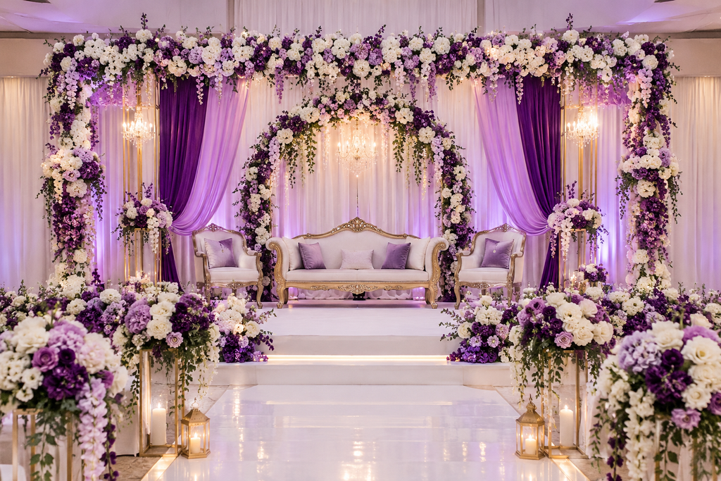 Artificial Flower Barat Stage Decoration